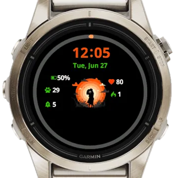 Kiss Couple Garmin watch face preview
