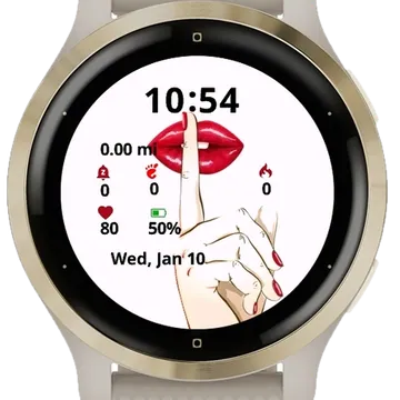 Kiss Me Garmin watch face preview