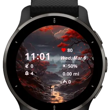 Lake Garmin watch face preview