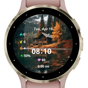 Lake Cabins Garmin watch face preview