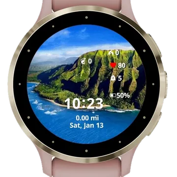 Lake mountain Garmin watch face preview