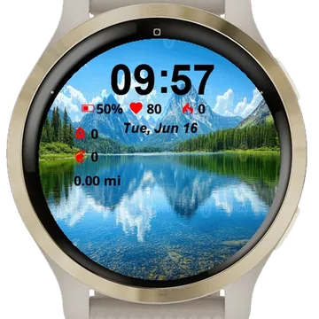 Lake Mountains Doloma Valley Garmin watch face preview