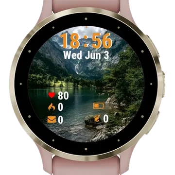 Lake Mountains Garmin watch face preview