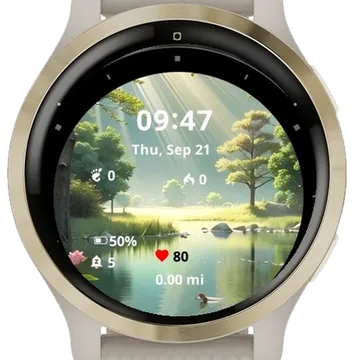 Lake Nature Garmin watch face preview