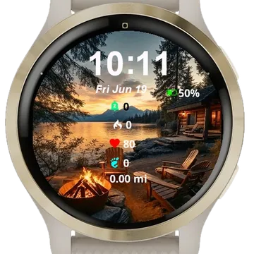 Lake Sunset Garmin watch face preview