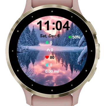 Lake Surrounded Garmin watch face preview