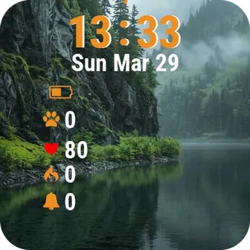Lake Surrounded Garmin watch face preview
