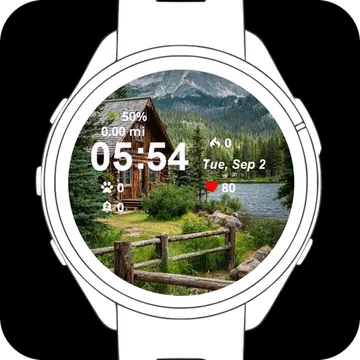 Lakeside Retreat Garmin watch face preview
