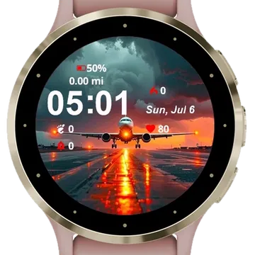 Landing Garmin watch face preview
