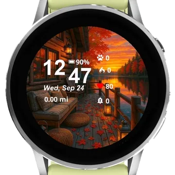 Landscape Autumn Garmin watch face preview