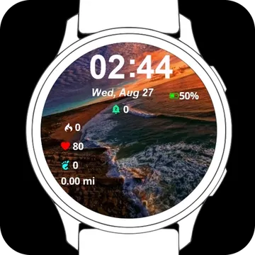 Landscape Beach 2 Garmin watch face preview
