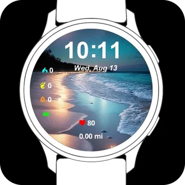 Landscape Beach Garmin watch face preview