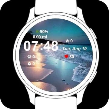 Landscape Beach Garmin watch face preview