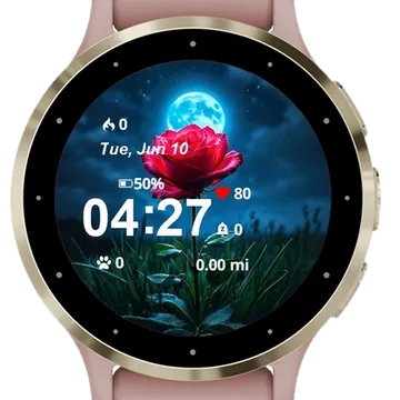 Landscape Flower Garmin watch face preview