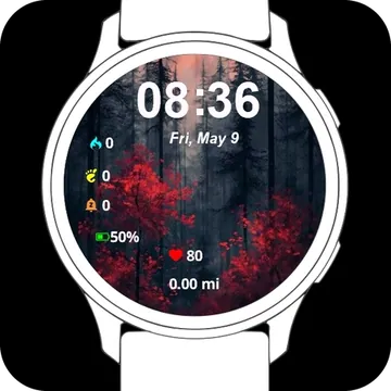 Landscape Forest Garmin watch face preview
