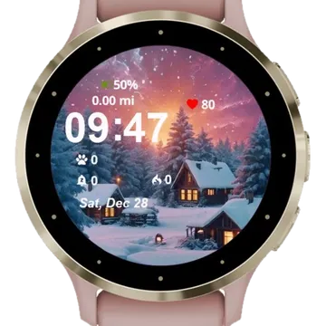Landscape House Garmin watch face preview