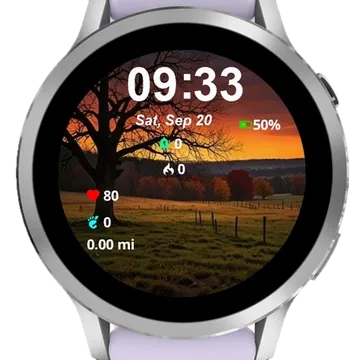 Landscape Land Garmin watch face preview