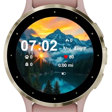 Landscape Mountain Garmin watch face preview