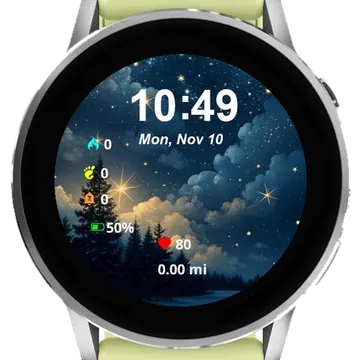 Landscape Mountain Garmin watch face preview