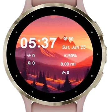 Landscape Mountain Garmin watch face preview