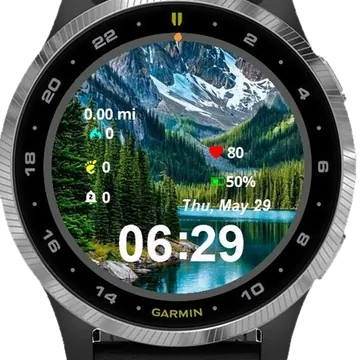 Landscape Mountain Garmin watch face preview