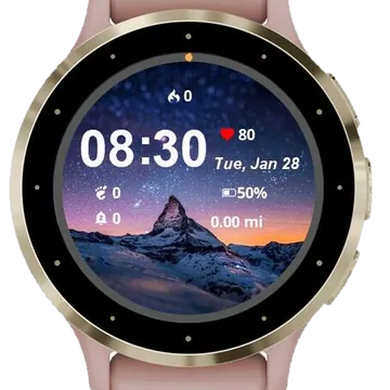 Landscape Mountain Garmin watch face preview