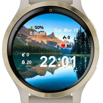 Landscape Mountain Garmin watch face preview