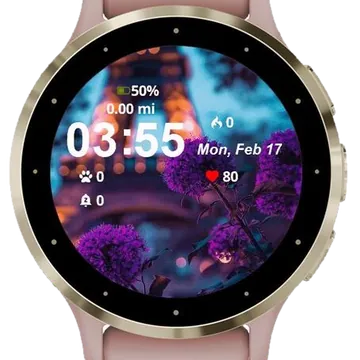 Landscape Nature Eiffel Garmin watch face preview
