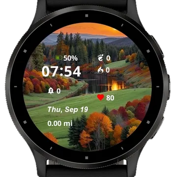 Landscape Nature View Garmin watch face preview