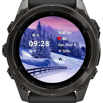 Landscape Nature Winter Garmin watch face preview