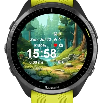 Landscape Plant Garmin watch face preview