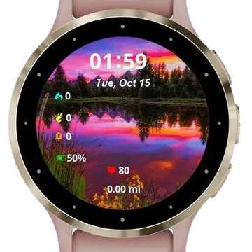 Landscape Portrait Garmin watch face preview