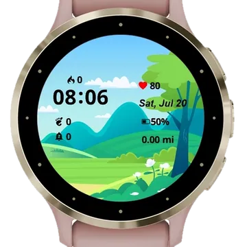 Landscape Tree Nature Garmin watch face preview