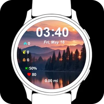 Landscape View Garmin watch face preview