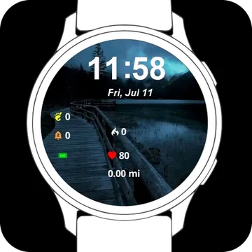 Landscape View Garmin watch face preview