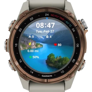 Landscape View Garmin watch face preview