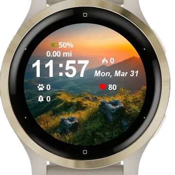 Landscape View Garmin watch face preview
