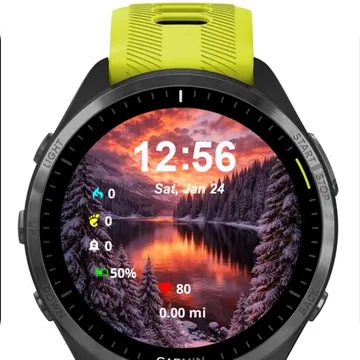 Landscape Winter Garmin watch face preview