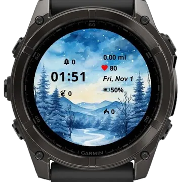 Landscape Winter Garmin watch face preview