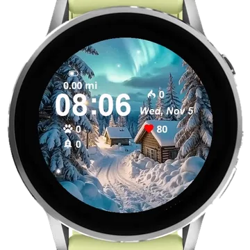 Landscape Winter Holiday Garmin watch face preview