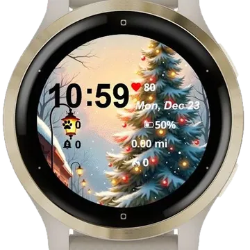 Landscape Winter Tree Garmin watch face preview