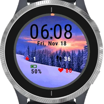 Landscape Winter Garmin watch face preview