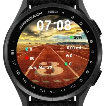 Lane to the Horizon Garmin watch face preview