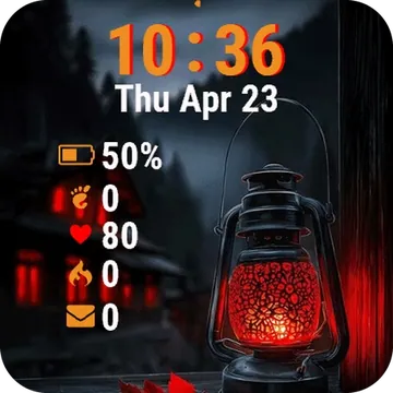 Lantern Red Light Garmin watch face preview