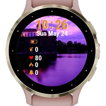 Large Body Water Garmin watch face preview