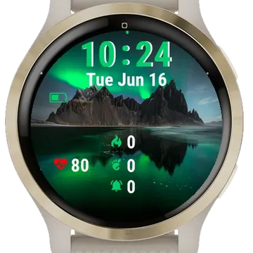 Large Body Water Garmin watch face preview