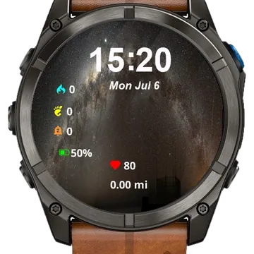 Large Body Water Landscape Garmin watch face preview