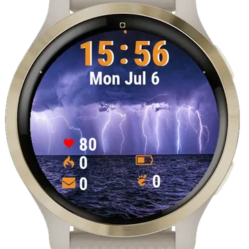 Large Body Water View Garmin watch face preview