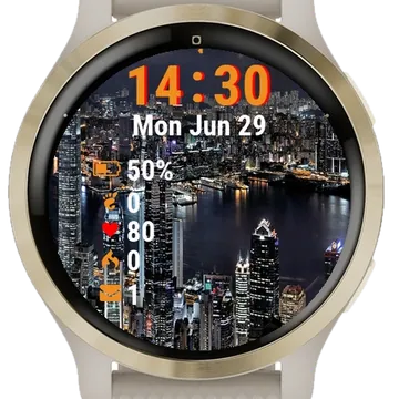 Large Body Water Garmin watch face preview