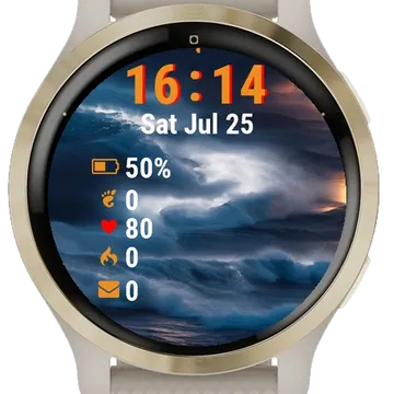 Large Bridge Lit Up Night Garmin watch face preview